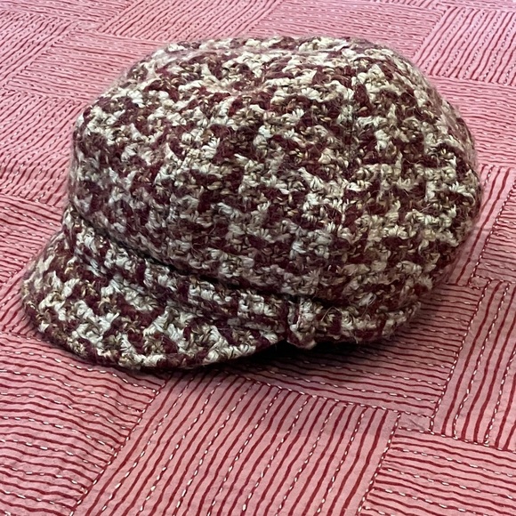 San Diego Hat Company WOOL Red and Cream Tweed Cap - Picture 2 of 12
